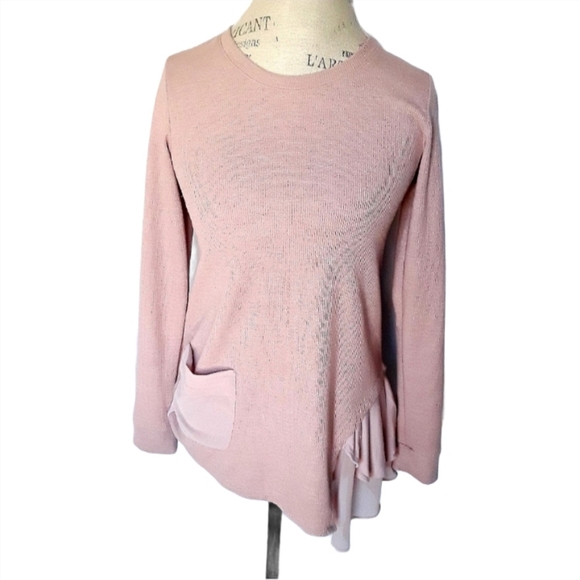 LOGO Lori Goldstein Blush Pink Flowy Tunic XXS